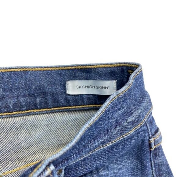 Agolde X Talula Sky High Skinny High Waisted Blue Jeans 24 - Picture 4 of 7